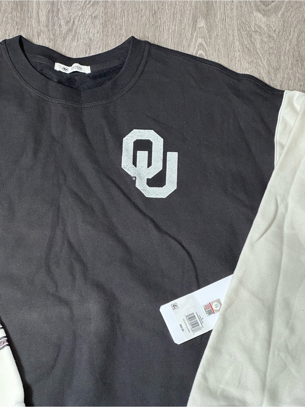 ‘47 Brand | Women’s Oklahoma Sooners OU Two-Tone Sweatshirt | Size Medium - NWT! - Picture 2 of 6